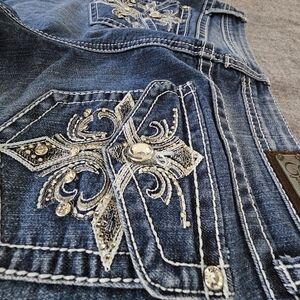 Earl Jeans Blue Denim with Silver Embellishments